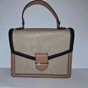 Aldo Beige and Black Satchel